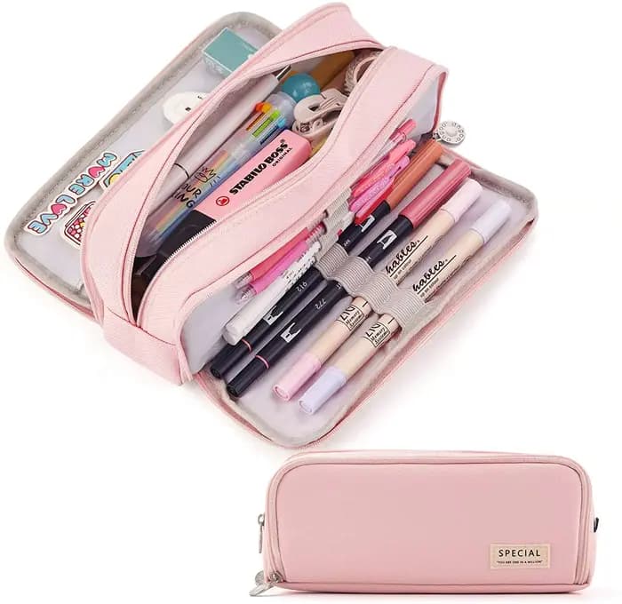 Trousse à crayons de grande capacité, pochette à crayons esthétique, sac à stylos, organisateur de p