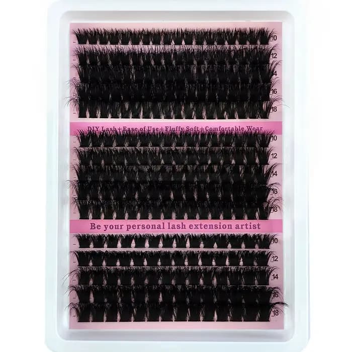 HBZGTLAD 15 rangées de cils moelleux 60D-100D grappes de cils épais naturels D/CC/DD cils individuel