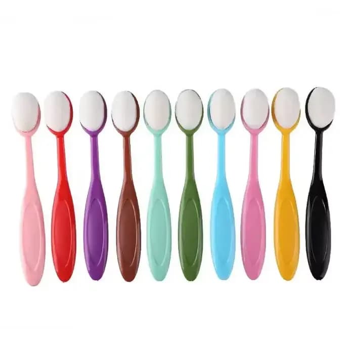 Pinceaux à encre colorés, 10 pièces, mélange de maquillage, peinture, poils, outil de brosse plate d