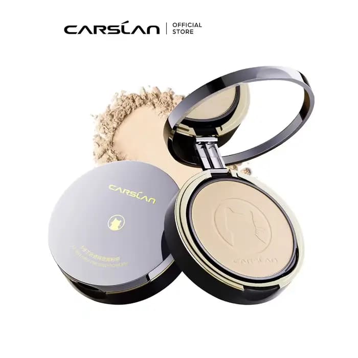 CARSLAN – poudre pressée translucide 24H, contrôle du sébum, fond de teint Compact, correcteur étanc