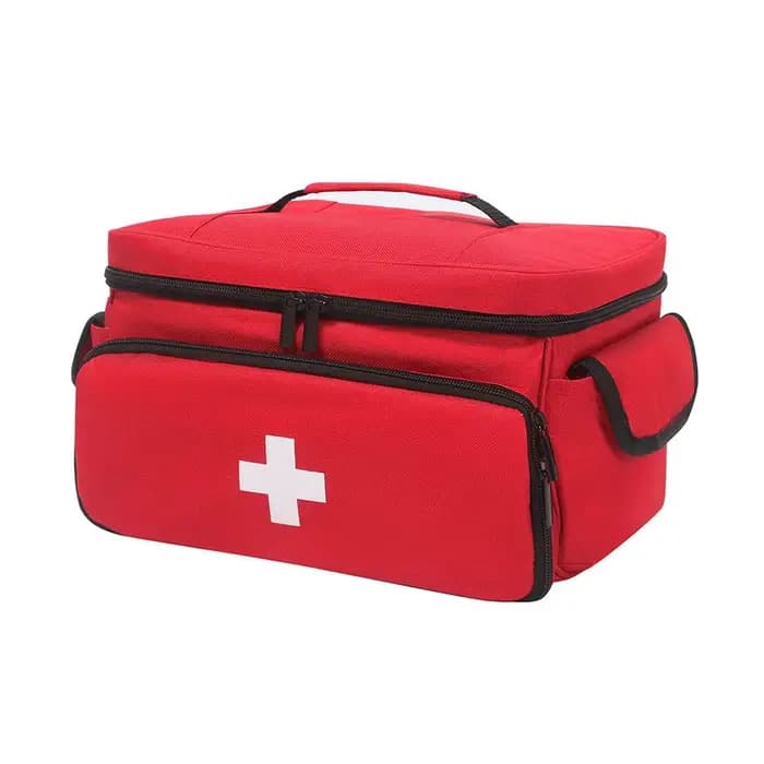Trousse à pharmacie premium grande capacité avec poignée portable, boîtes à médicaments superposées,