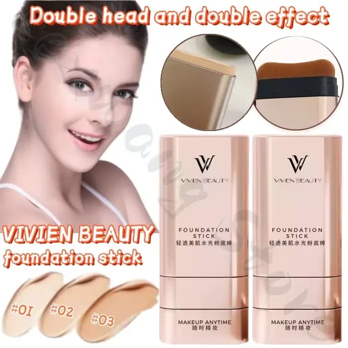 VIVIEN BEAUTY – bâton de fond de teint Double tête, correcteur, gomme transparente légère, couvre le