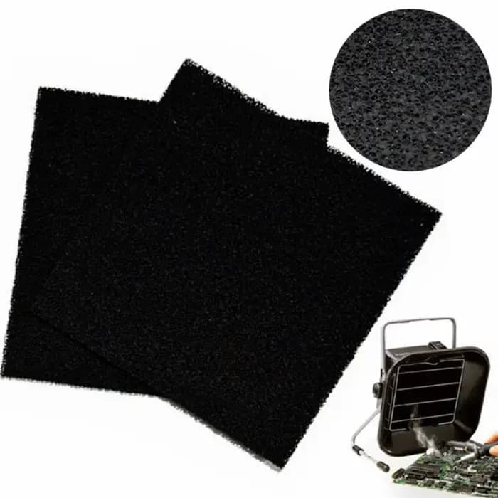5 éponges filtrantes en charbon actif noir de haute qualité 13*13*1cm pour absorbeur de fumée de sou