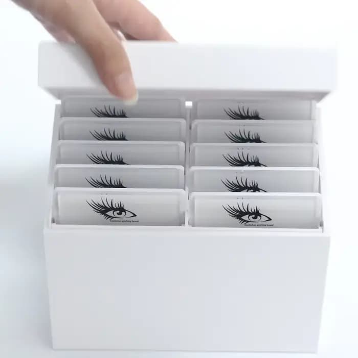Salon de beauté 10 couches acrylique Extensions de cils boîte de rangement cils carrelage Palette bo