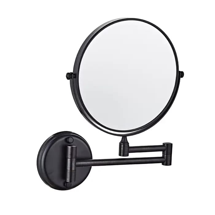 Miroir cosmétique de salle de bain miroir cosmétique mural de 6 pouces miroir cosmétique rond rétrac
