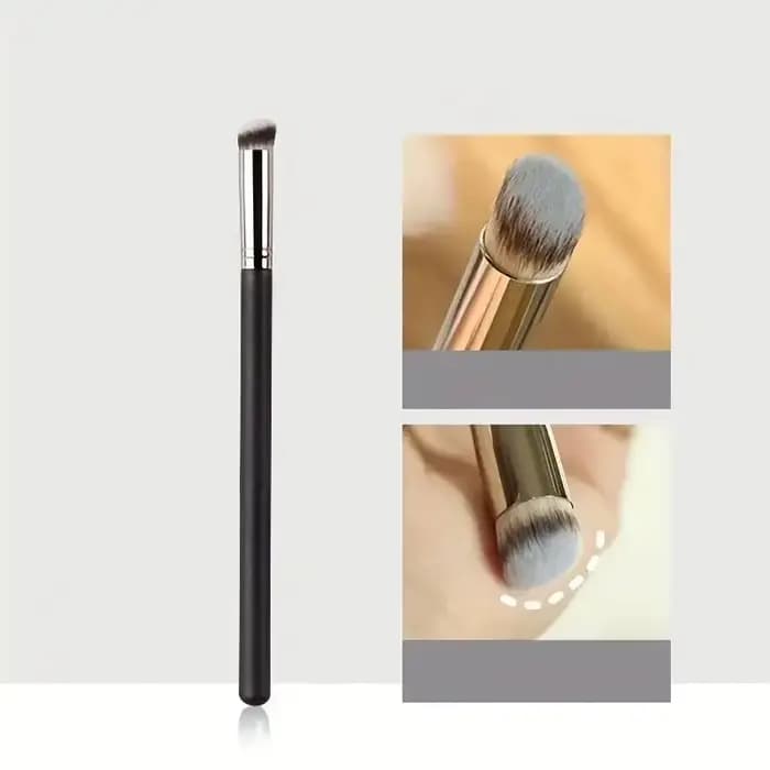 Pinceau de maquillage pour fond de teint noir, crème, tampon, grand pinceau pour fond de teint, chev