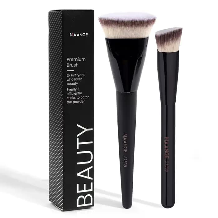 MAANGE-Pinceau de maquillage sans défaut, fond de teint plat/angle, contour sous les yeux, pinceau p