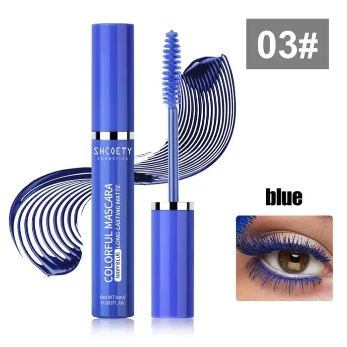 Mascara de couleur, imperméable et Non taché, bouclé mince et épais, maquillage chaud pour scène de 