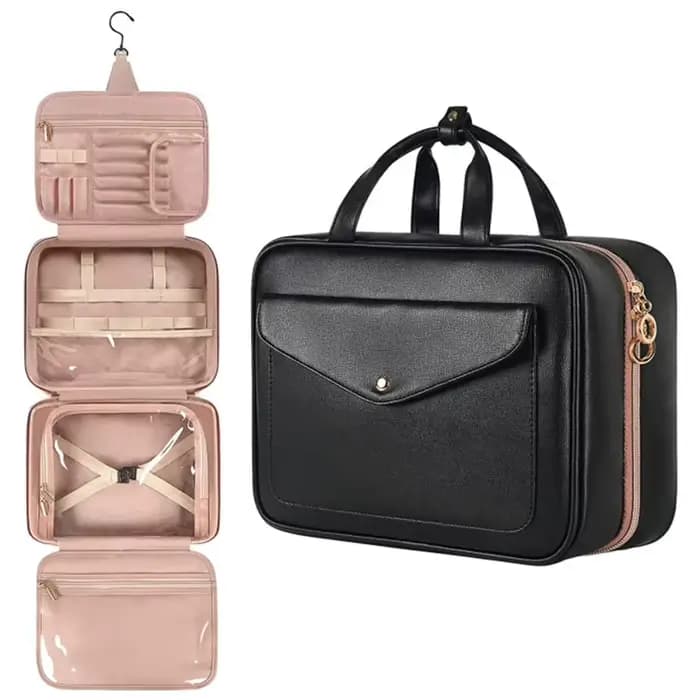 Trousse de toilette de voyage Trousse de toilette spacieuse trousse de toilette pour femmes et homme