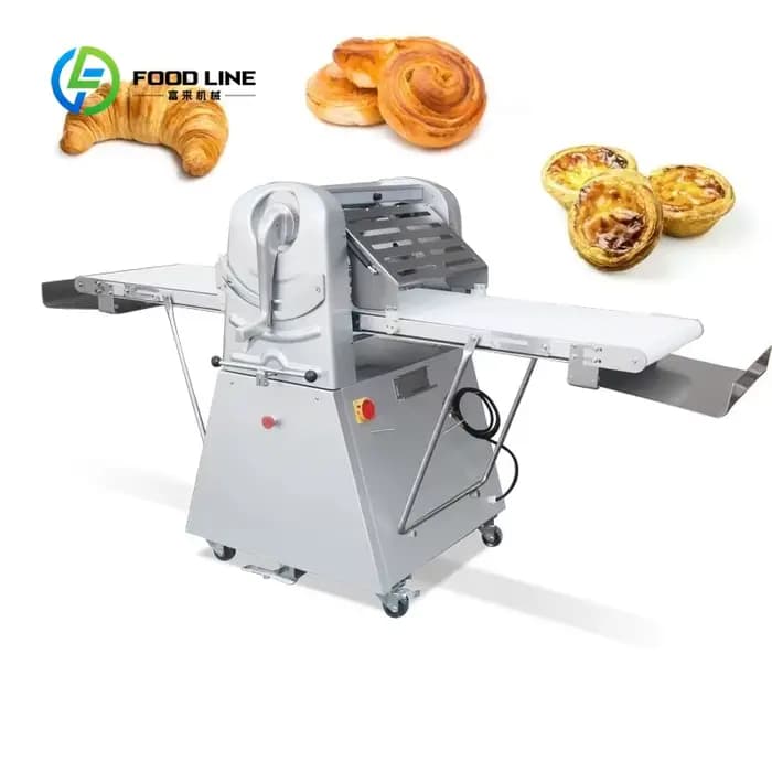 Laminoir à pâte industriel mini personnalisé pour le roti, les croissants et la pâte feuilletée dans