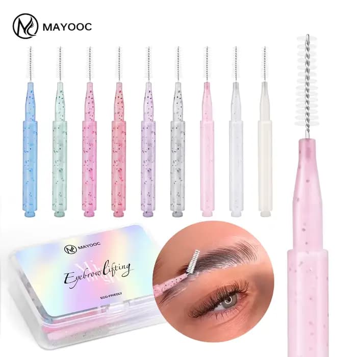 MAYOOC Mini brosse à sourcils brosse permanente à sourcils brosses de levage de sourcils jetables pl