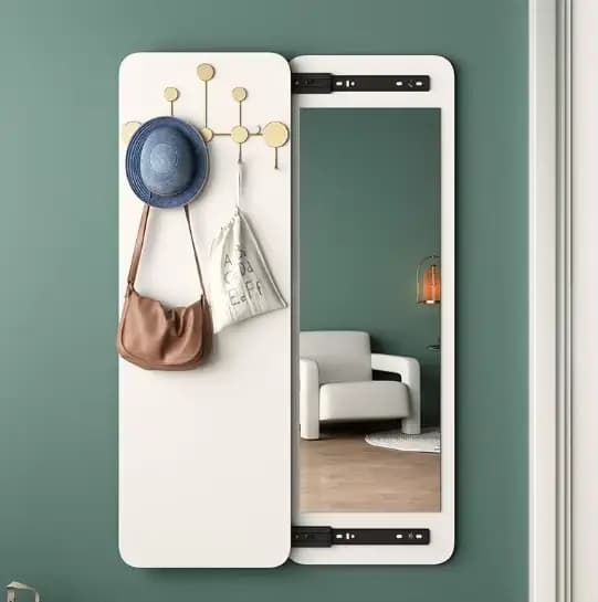Miroir d'ornement blanc Design moderne, organisateur de rangement, cadre de chambre à coucher, décor