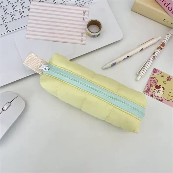 Trousse à crayons en coton mignonne, sac à stylos de grande capacité, sac de rangement de papeterie 