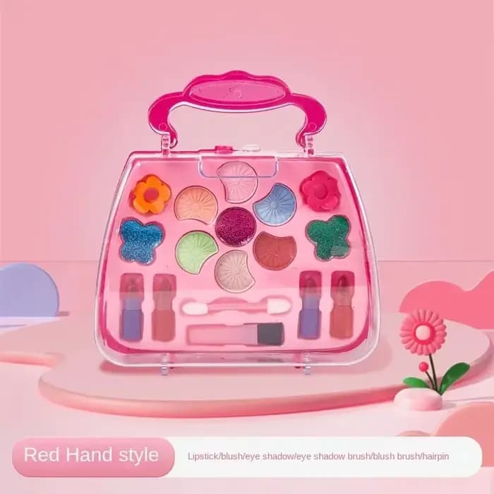 Boîte de maquillage pour filles, maison de jeu, jouet ombre à paupières, petite fille princesse, sac