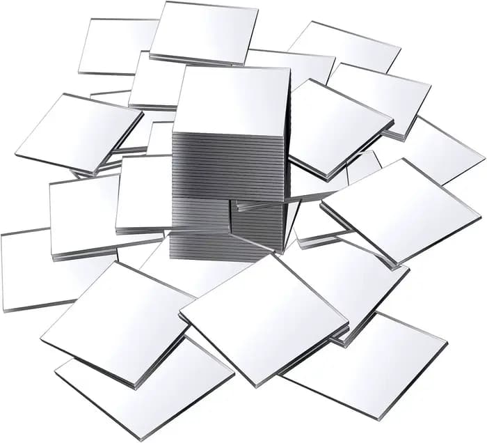 20-100 pièces de mini-miroirs carrés adhésifs de 1, 2 et 3 pouces, carreaux carrés pour l'artisanat,