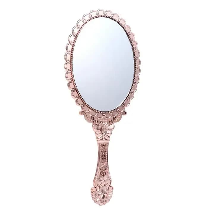 Miroir à main haute définition, facile à transporter, poignée sculptée, petit miroir, inodore, Porta