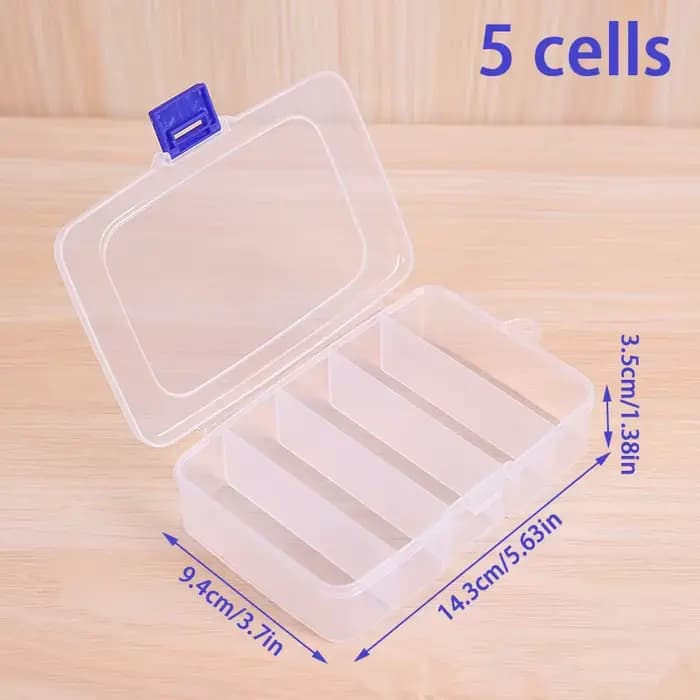 Pinces à cheveux en plastique portables transparentes à 5/6 grilles, boîte de rangement de bijoux, o