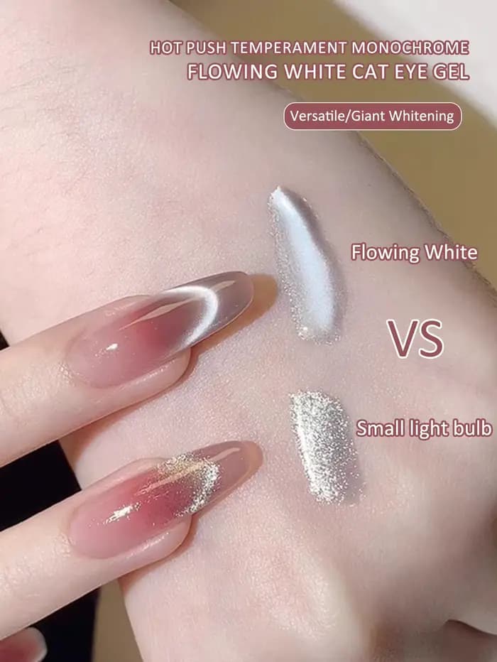 15ml nouveau flux amélioré lumière oeil de chat blanc galvanoplastie miroir perles de verre poudre m