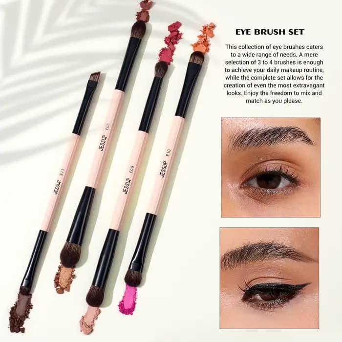 Jessup-Ensemble de pinceaux de maquillage double face, 3/5/7pcs, pour fond de teint, fard à barrage,