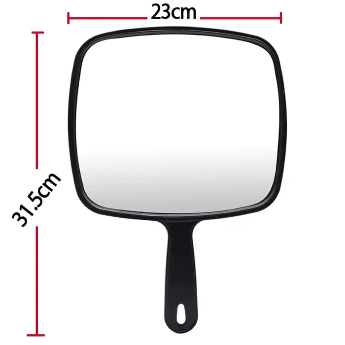 Coiffure Grand Miroir Confortable Miroir de revêtement à main noir Beauté Maquillage Coiffeur Ménage