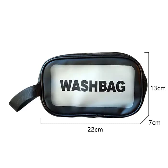 Sac de toilette portable en PU pour femmes et hommes, sac de maquillage transparent imperméable, org