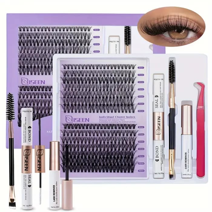 Mélange d'extensions de cils, bricolage, Styles, grappes de cils individuelles avec dissolvant de li