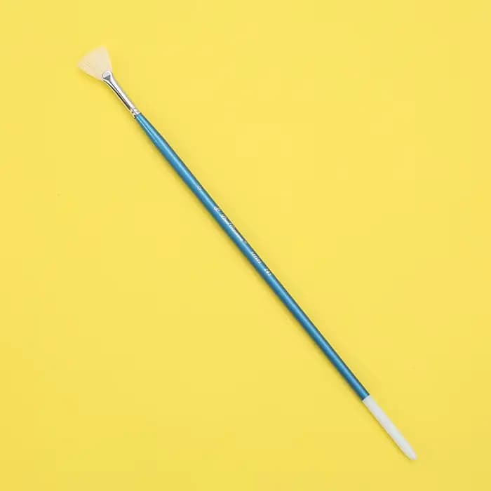 Ensemble de pinceaux éventail à long manche en poils naturels, pinceaux de dessin artistique, multi-