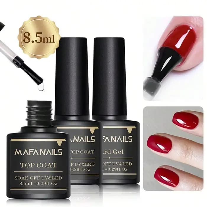 Ensemble de vernis à ongles en gel, couche de base et couche de finition, lampe à ongles LED longue 