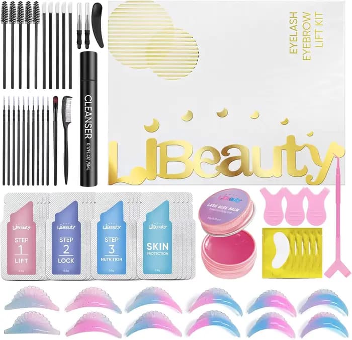 Kit de rehaussement de cils Libeauty, kit professionnel coréen pour permanente de cils avec colle ad