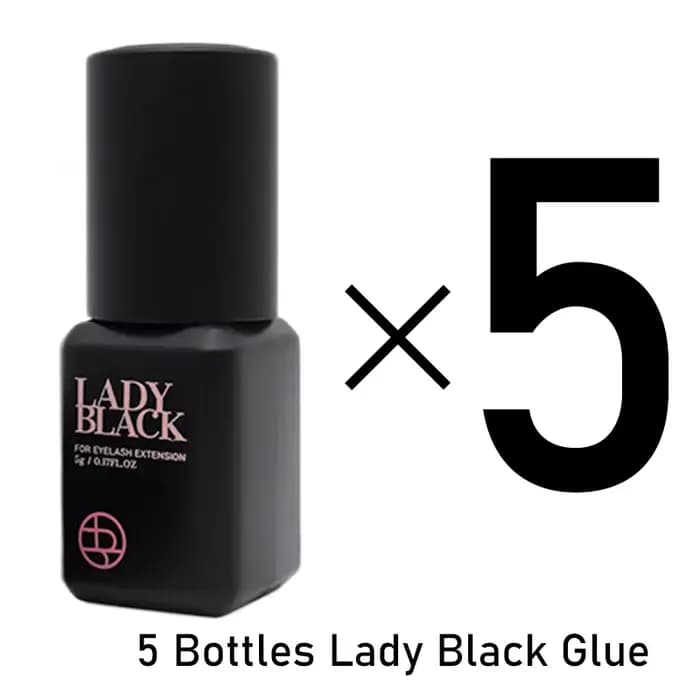 Colle à cils noirs pour femmes, 5 bouteilles, séchage coréen, plus rapide, Extensions de faux-cils, 