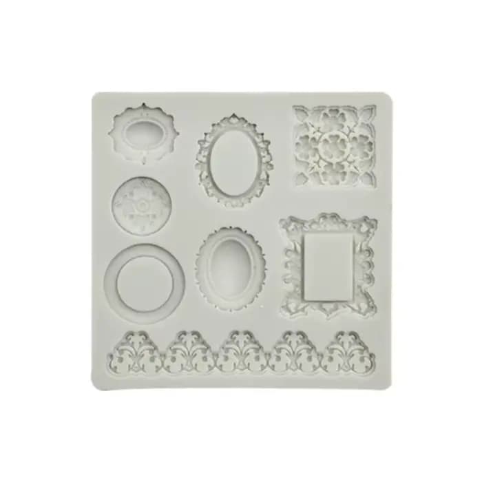 Moules en silicone pour bordure de gâteau, miroir, fleur, gemme, instituts de bijoux, outils de déco