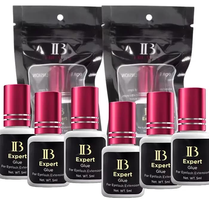 10/20 pièces corée IBeauty Expert colle à cils vin rouge bouchon Extension de cils adhésif 5ml sécha
