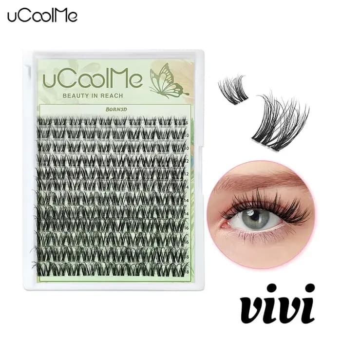 UCoolMe né 3D ViVi cils avec bande Invisible maison bricolage Super doux légèrement moelleux D Curl 