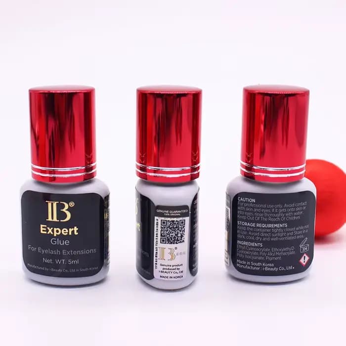 10/20 pièces corée IBeauty Expert colle à cils vin rouge bouchon Extension de cils adhésif 5ml sécha