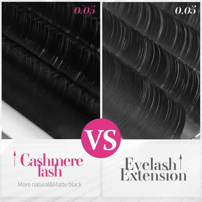 ABONNIE-Extensions de Cils Individuels en Cachemire, Faux-Cils Classiques en Vison Doux Noir, Platea