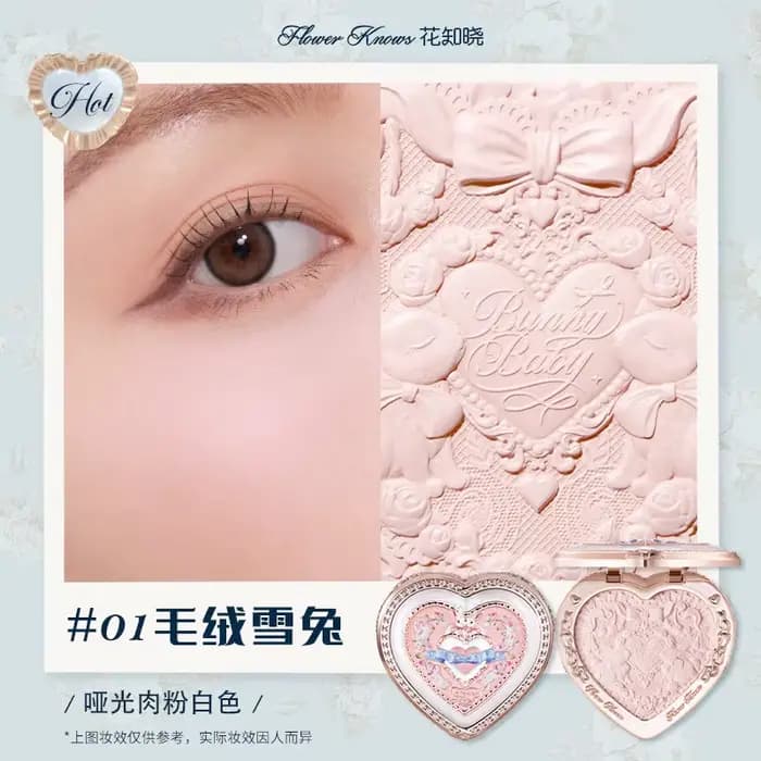 Poudre de fard à joues Flowerknows Garden Rose Blush pour les joues, maquillage sans cruauté - Model