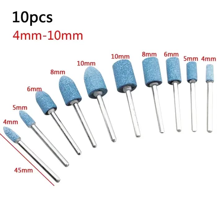 10 pièces de têtes de polissage, roues abrasives montées pour outils électriques rotatifs Dremel, me