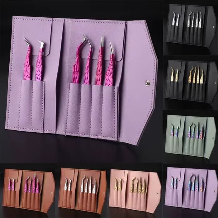 Ensemble de pincettes pour faux cils, 6 pièces, pour Extensions de cils en éventail, plantation de p