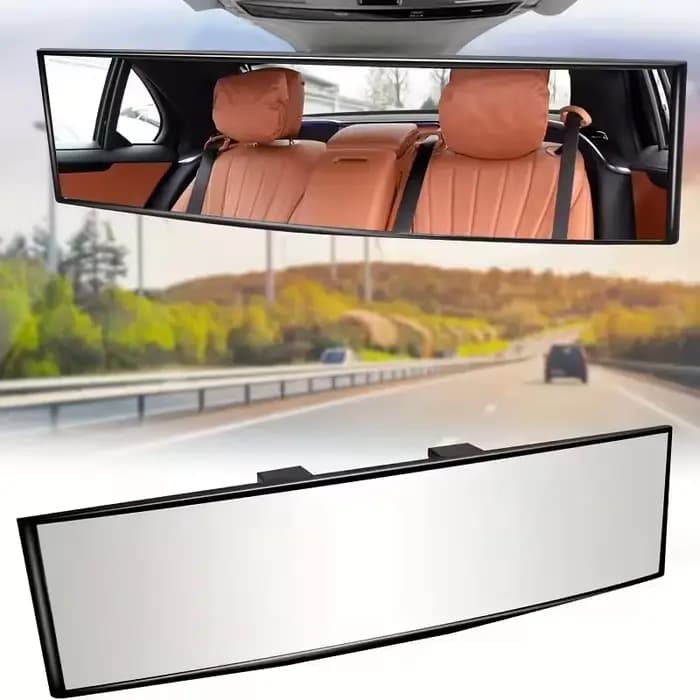 Rétroviseur intérieur convexe universel de 285 mm de large à clipser, anti-éblouissement, anti-buée,