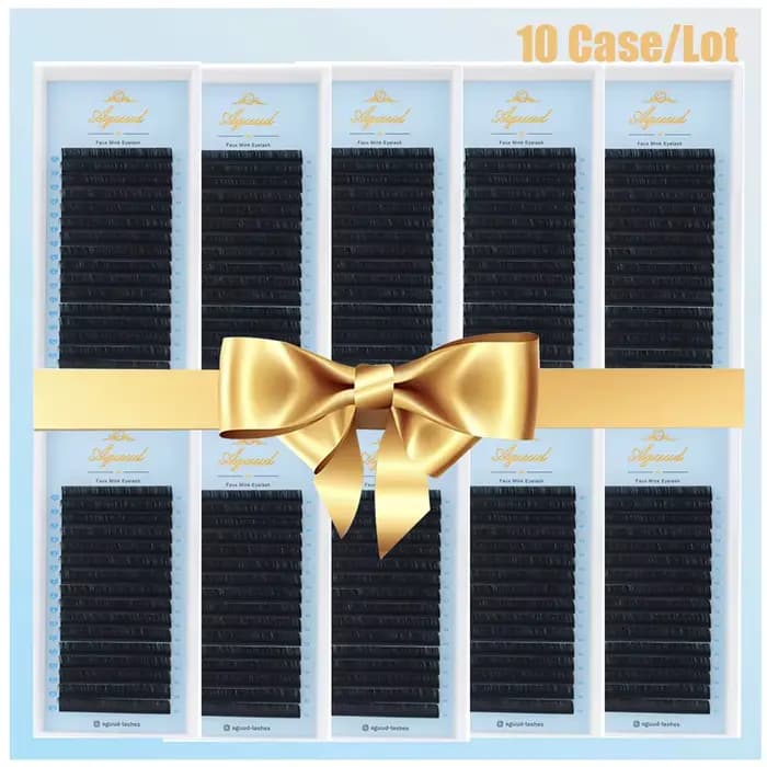 AGUUD-Extensions de cils en faux vison, faux-cils artificiels de haute qualité, courbure C D CC, 10 