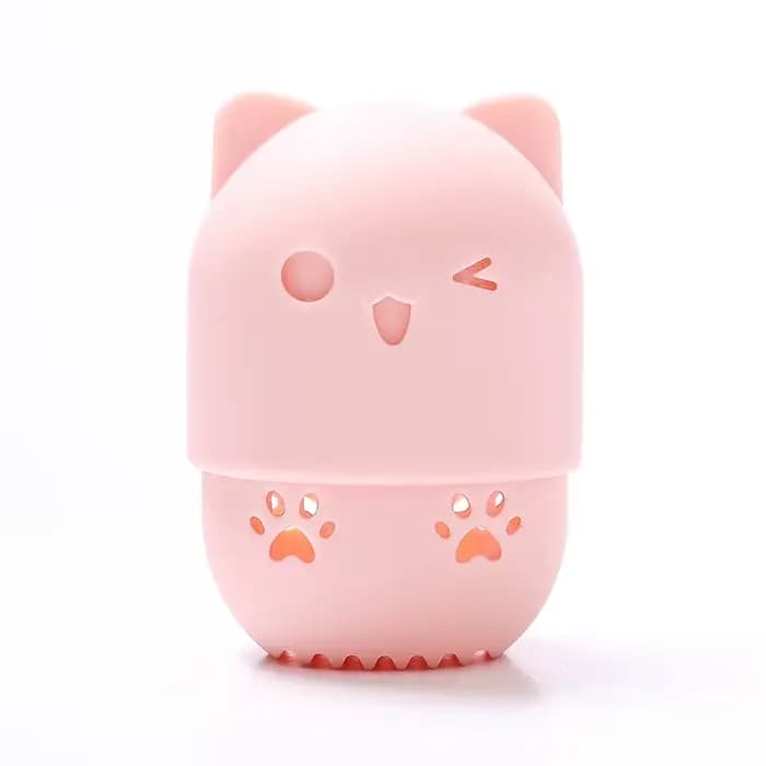 Porte-éponge de maquillage en Silicone, mignon, en forme de chat, étui bouffant de poudre, mélangeur