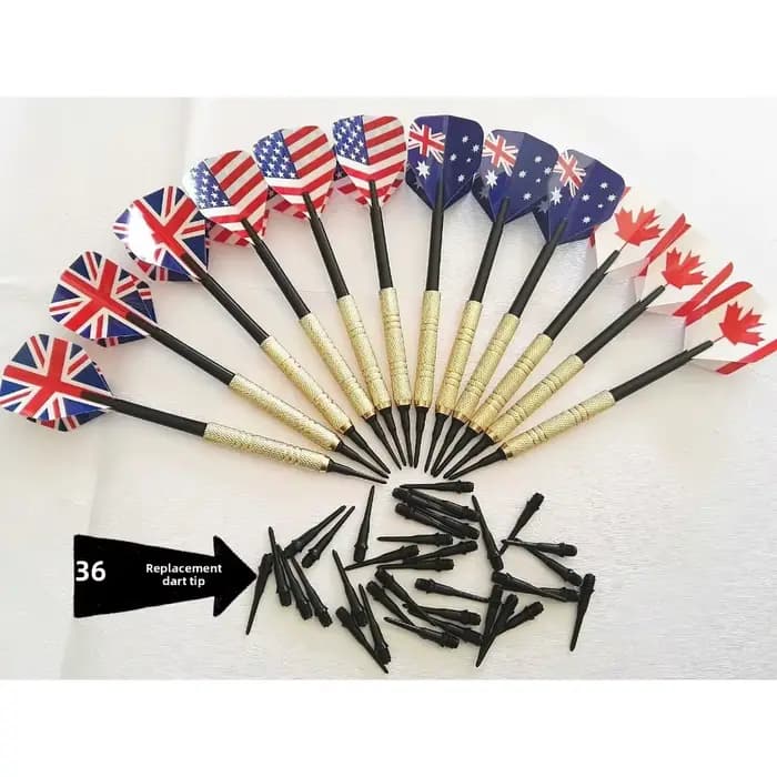 12 PCS Accessoires de jeu de fléchettes électroniques professionnels, jeu de fléchettes à pointe sou