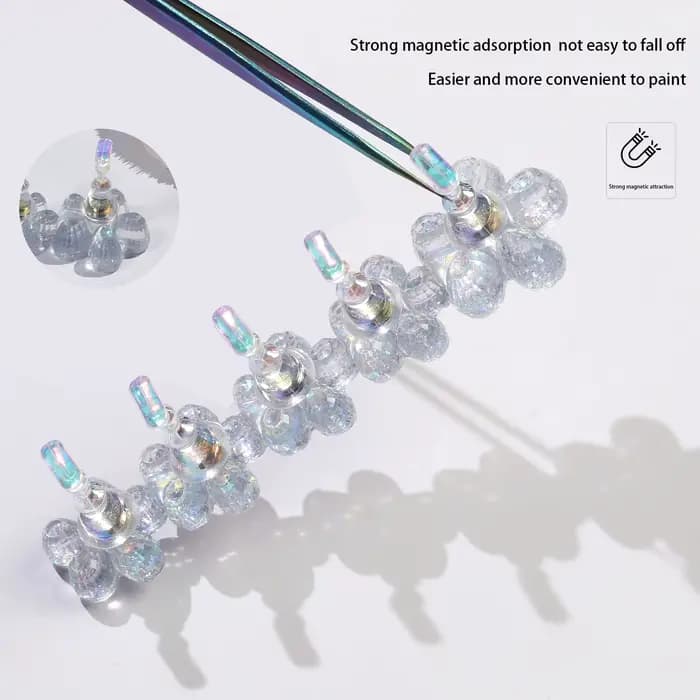 Présentoir magnétique de pointe d'ongle de fleur d'aurore de 1 pièce pour le manucure outil d'affich