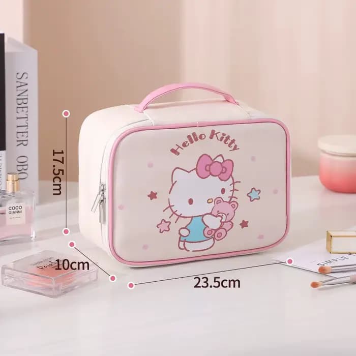 Trousse de maquillage Hello Kitty Kuromi, organiseur de voyage détachable de grande capacité, organi