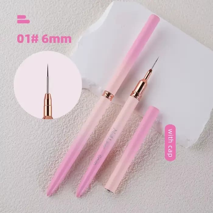 Pinceaux pour Nail Art, pinceaux à dessin fin 4/8/12/20/25mm pour lignes longues, détails fins, outi