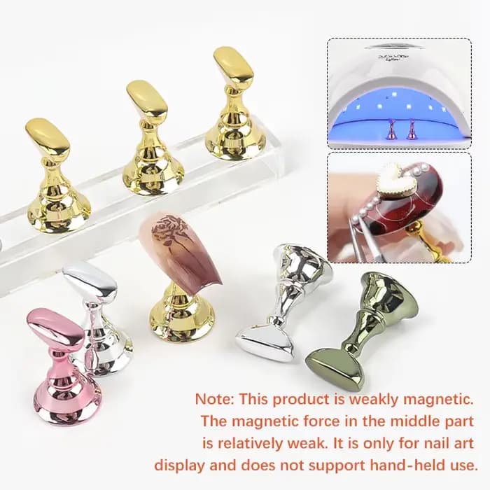 5 pièces support pour ongles faux ongles pointe support de pratique Base en cristal support magnétiq