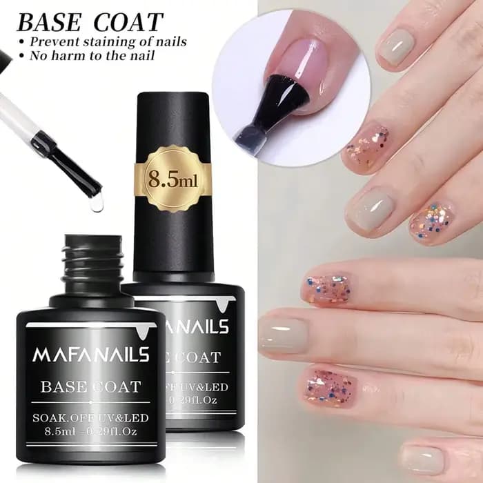 Ensemble de vernis à ongles en gel, couche de base et couche de finition, lampe à ongles LED longue 