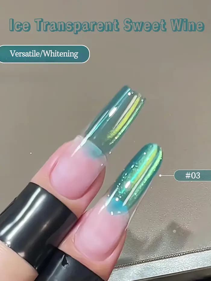 1-12 pièces ZH Printemps/Été Perles de gel pour vernis à ongles effet œil de chat, transparentes eff