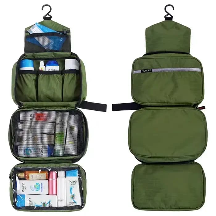 Trousse de Toilette Suspendue pour Homme, Grande Trousse de Maquillage Imperméable, Organisateur de 