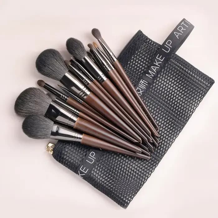 OVW – Kit de pinceaux de maquillage en poils de chèvre naturels, brosses de beauté cosmétiques, 15/2